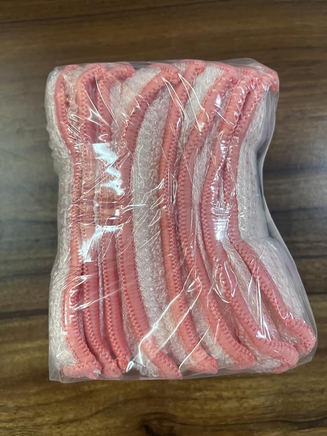 JEBBLAS 8Pack Bamboo Natural Kitchen Sponges Dish Sponge Cleaning Sponge Heavy Duty Scrub Sponge for Cleaning Kitchen and Household Pink