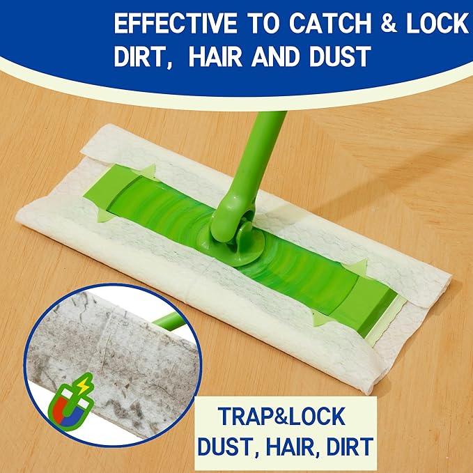 Dry Sweeping Cloths Disposable Mop Refills Floor Dust Mop Pad, Floor Cloth Refills for Swiffer Standard Sweeper, Pack of 240