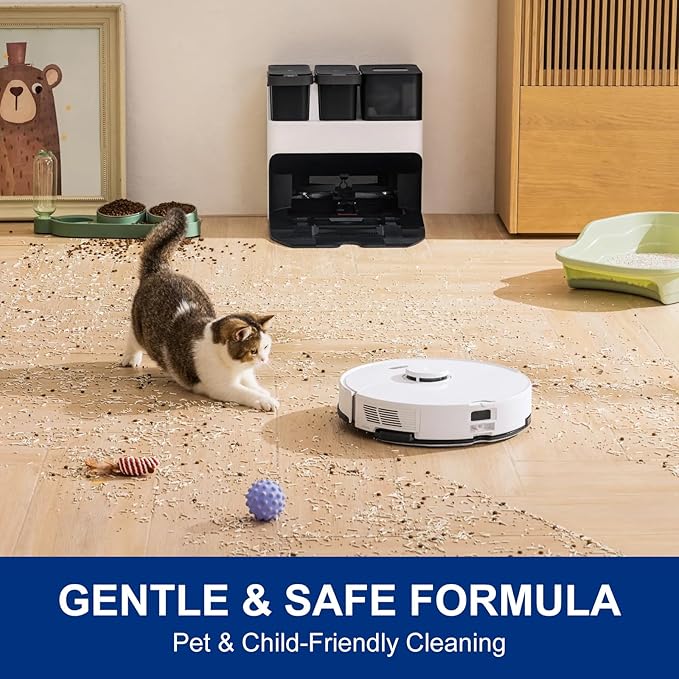 Gardenia Scent Floor Cleaning Solution Compatible With Roborock Robot Vacuum And Mop Cleaner， Deep Cleans For Multiple Hard Floors, Suitable With All Robot Vacuums With Mopping (1)