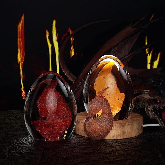 2 Pack Dragon Egg Mold - Dinosaur Silicone Mold for Resin, Candle, Easter Egg, Animal, Cartoon, Candles