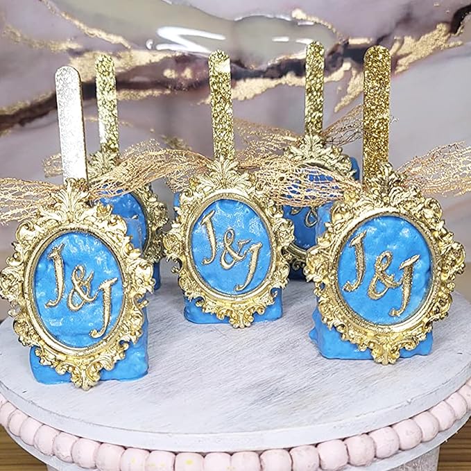 Vintage Frame Silicone Molds Baroque Photo Frame Chocolate Fondant Molds Decorative Oval and Rectangle Shapes, 4-Piece Set, Purple, for Cake Decorating Cupcake Topper Gum Paste Candy Polymer Clay