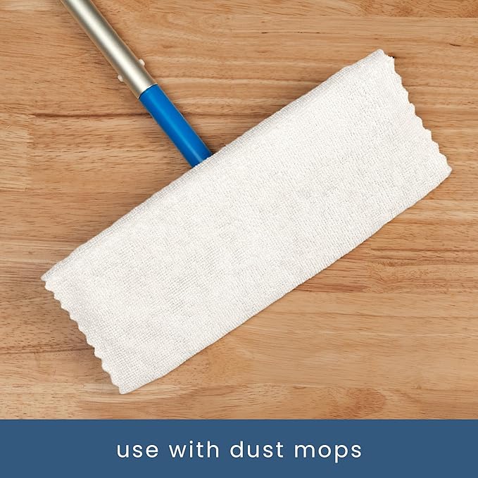 S&T INC. 50 Pack Microfiber Cleaning Cloth with Box, Bulk Towels for Home, Reusable Microfiber Towels for Cars, Cleaning Rags, White, 11.8 Inches x 11.8 Inches, 50 Count