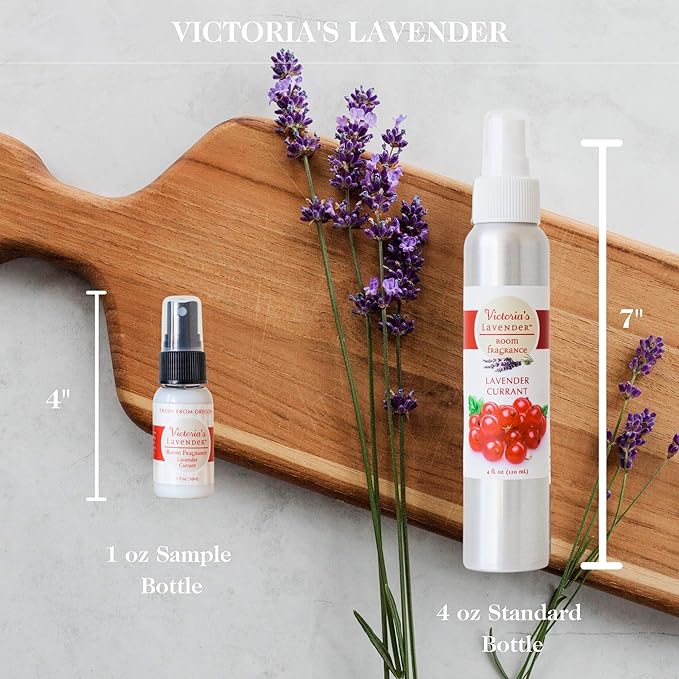 Victoria's Lavender Room Spray - All Natural Home - Pure Essential Oil Concentrated, Air Freshener & Bathroom Odor Eliminator, Luxury Room Spray, Made in the USA, Assorted 4-Pack (1 Fl Oz each)