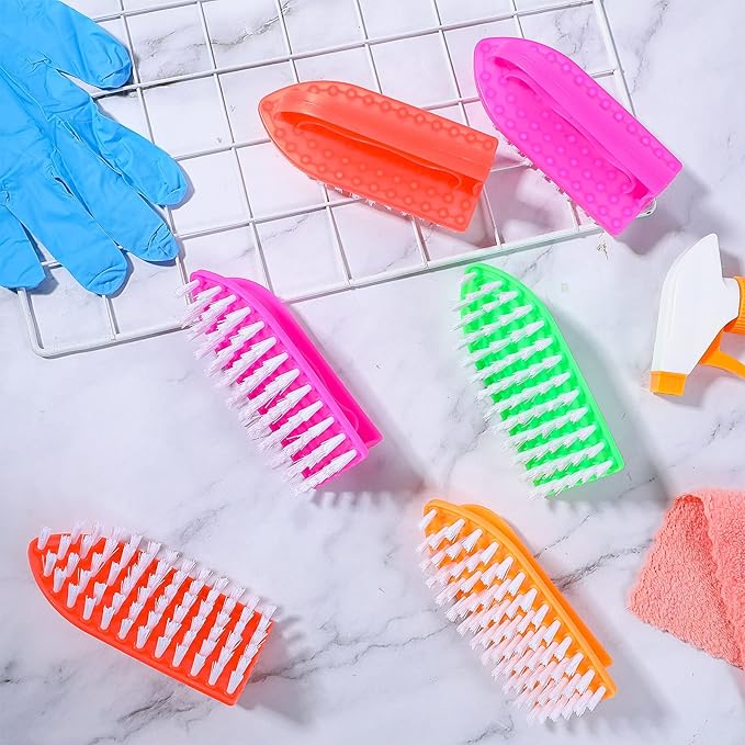 Eaasty 24 Pack Scrub Brushes for Cleaning Comfort Grip Stiff Bristles Cleaning Carpet Brush Supplies Household Tools for Laundry Kitchen Bathroom Tile Sink Dish Carpet