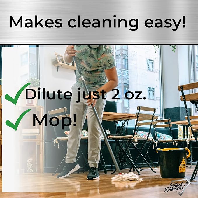 Restaurant Bio-Deodorizing Floor Cleaner Heavy Duty Concentrated Enzyme Degreaser & Odor Eliminator for Use in Mopping Bathroom, Kitchen, and Dining Room. Removes Grease & Urine Odors. (4)