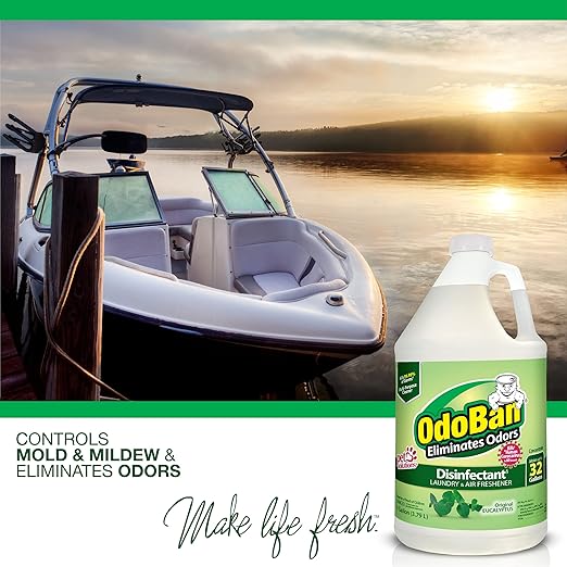 OdoBan Disinfectant Concentrate and Odor Eliminator, Made in the USA, Original Eucalyptus Scent, 8 Gallons