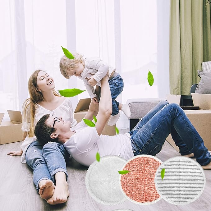 12 Pack 23159 Mop Pads Compatible with BissellSpinwave 20399 23157 23159 2039A 20393 2039T 2039W 20391 20395 2307 2315A Models Powered Hard Floor Mop, Compare to Part # 1611297 & 1611298