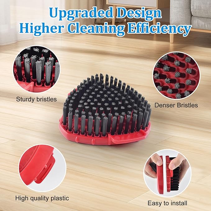 Mop Heads Replacements for O-Cedar RinseClean 2-Tank Spin Mop, Mop Replace Head for O Cedar, Spin Mop Heads for Ocedar Includes 3 Pack Mop Refills, 2 Upgrade Scrub Brush, 1 Mop Base for O-Cedar Mop