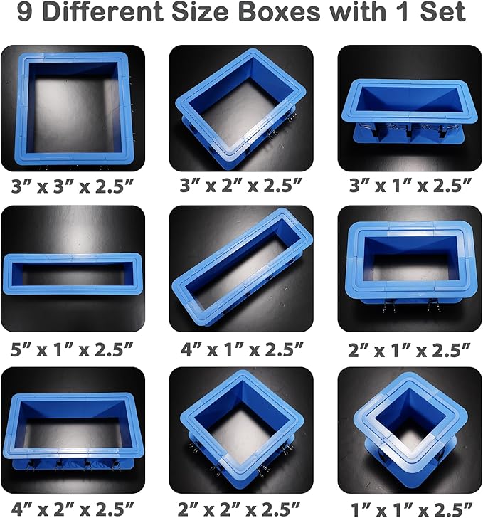 BBDINO Silicone Mold Making Kit 30A - Platinum Liquid Silicone for Molds Making 2 Gallons 1:1 by Volume- Ideal for Silicone, Resins, Soap, Concrete, Wax Molding Sapphire Blue