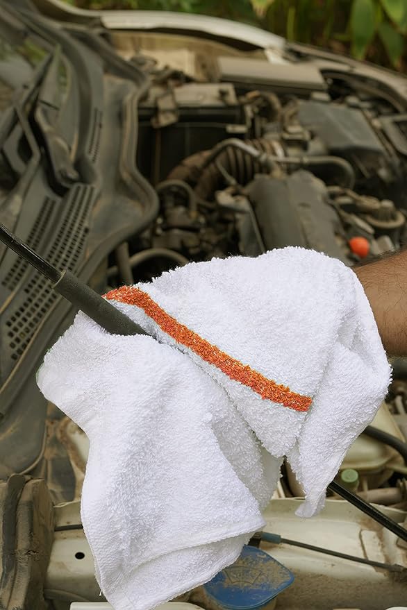 Avalon Towels Terry Bar Mop Towels (Value Pack of 60) Size 16"x19" – Absorbent and Durable, Multipurpose Cleaning Rags, Cotton Cleaning Cloths, Terry Cloth Rags, Reusable Shop Rag