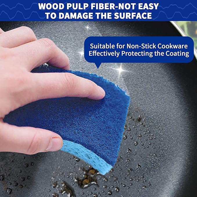 CELOX 36 Pack Non-Scratch Dish Sponge, Dual Sided Kitchen Sponges for Dishes, Long Lasting Dishwashing Household Cleaning Sponges for Kitchen, Easy to Dry and Reusable