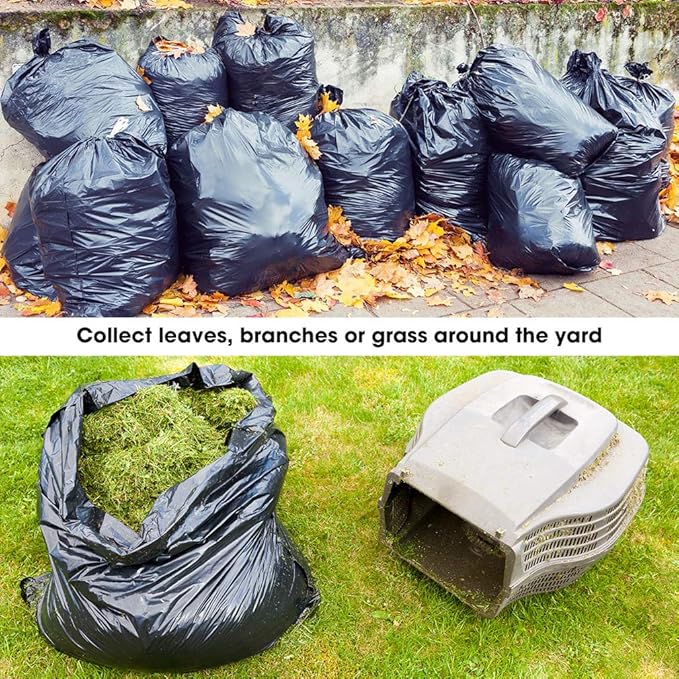 Dualplex 64-65 Gallon Black Trash Bags for Toter, 1.5 Mil Garbage Bag 50 Bags Per Case 50" X 54"