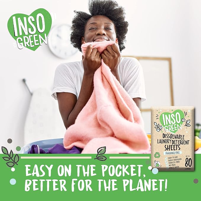 Eco Laundry Sheets Detergent - Unscented 3Pack 240Loads - Zero Plastic Packaging - Travel Laundry Detergent - 120 Sheets