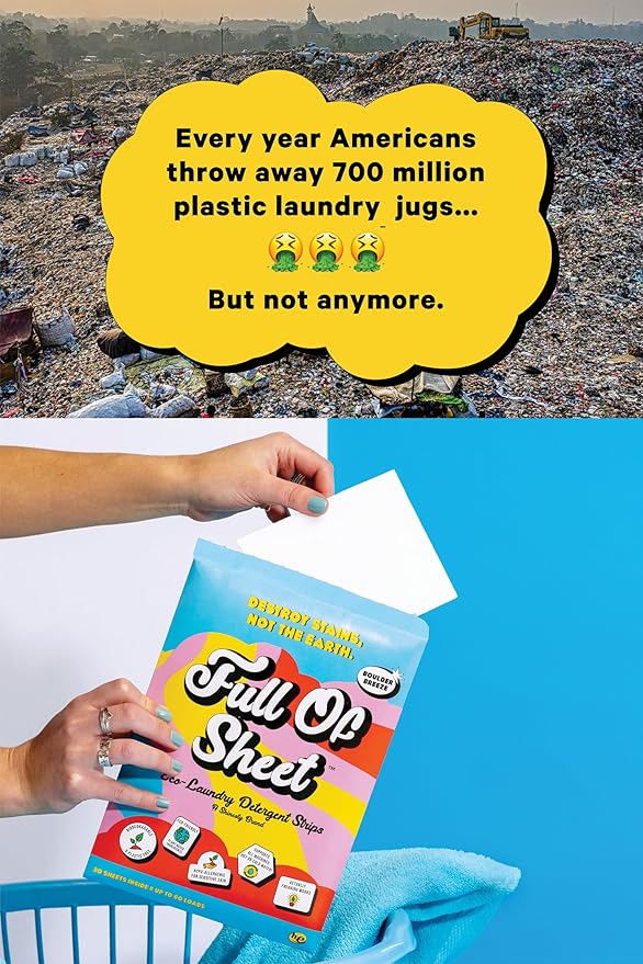 Shinesty Full of Sheet Eco-Laundry Detergent Strips | Hypoallergenic & Plastic Free Laundry Strips (30 Sheets) Boulder Breeze