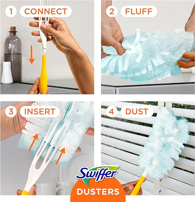 Dusters Multi-Surface Duster Refills for Cleaning, Gain Original Scent, 18 Count (Pack of 4)