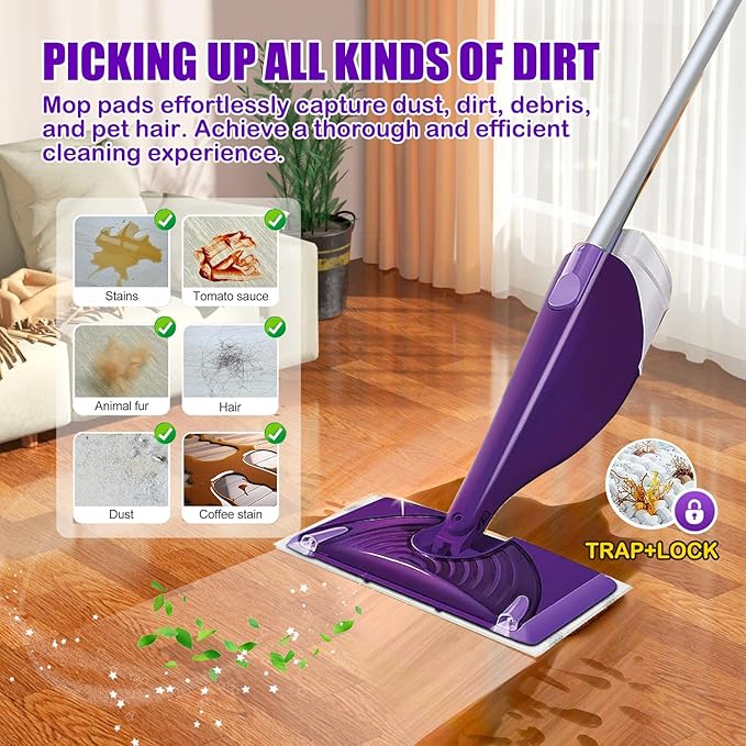 20 Count Disposable Mop Pads Refills for Wet Jet Spray Mops, Wet Jet Mopping Pads for All Purpose Multi Surface Hardwood Floor Cleaning, 4 Layers Thickened and Super Absorbent.