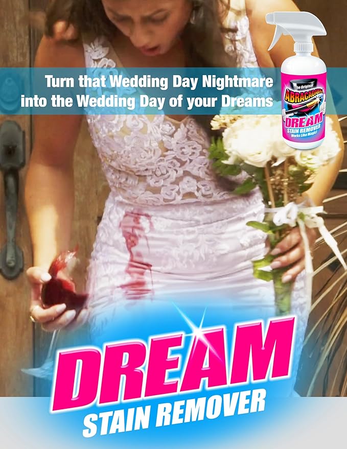 Abracadabra® Dream Stain Remover - 16oz Stain Remover Spray - a Family, Kids and Pet Necessity - Removes Food, Wine, Coffee Stains and More Off Clothing, Carpet and Upholstery - as seen on tv