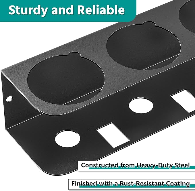 EVERHANGER Spray Can Holder, Wall Mount Spray Bottle Storage Rack Heavy Duty Spray Paint Bottle Organizer for Garage & Home, 8 Can Holes