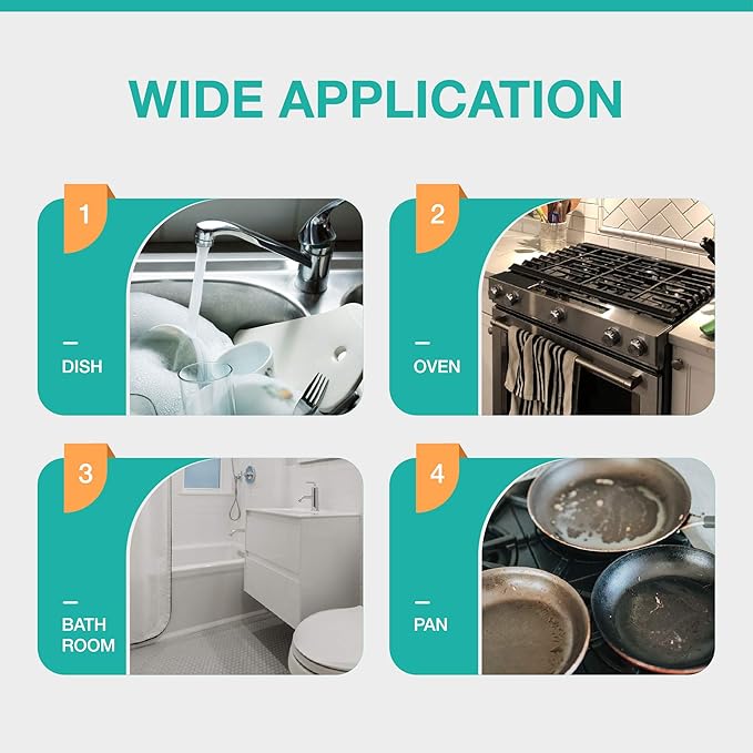 Dishwand Refills Sponges Heads - Non Scratch Dish Wand Refill Replacement, Heavy Duty Scrub Dots Brushes Dispenser, Soap Dispensing Scrubbers, Dishwashing Cleaner Supplies Kitchen Sink Dishwasher Tool