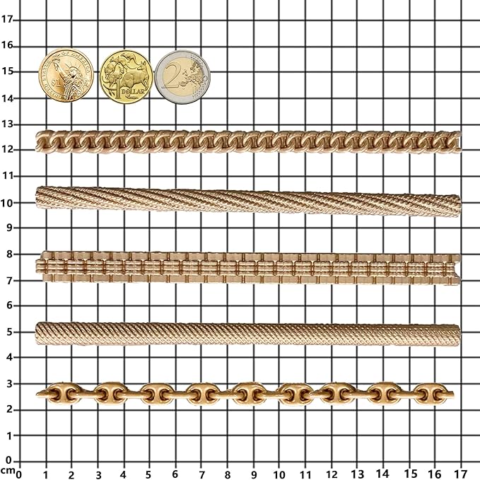 FUNSHOWCASE Chains Mold for Polyclay Air Dry Clay Plaster, 4719, 6 Trimmings #4719
