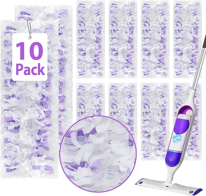 10 Count ‌Disposable Heavy-Duty Power Mop Pads Refills for Swiffer Power Mop,Replacement Floor Cleaning Refills, Non-Washable & Unscented, Compatible with Swiffer PowerMop (Quick-Absorb, No Residue)