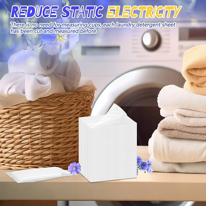 600 Count Flax Scent Dryer Sheets Fabric Softener Fresh Scent Dryer Sheets Bulk Naturally Softens and Removes Static Cling, Ideal for Large Households, Sensitive Skin