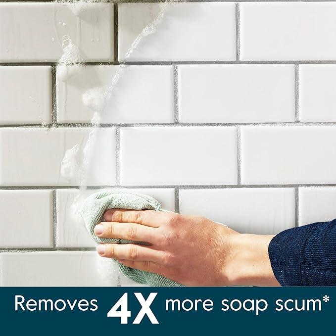 Grove Co. Tub and Tile Cleaner, Refill Concentrate (6 x 1 Fl Oz) Plant-Based Household Cleaning Supplies, No Plastic Waste, 100% Natural Lemon & Eucalyptus Fragrance, 3 x 2 Pack Refills