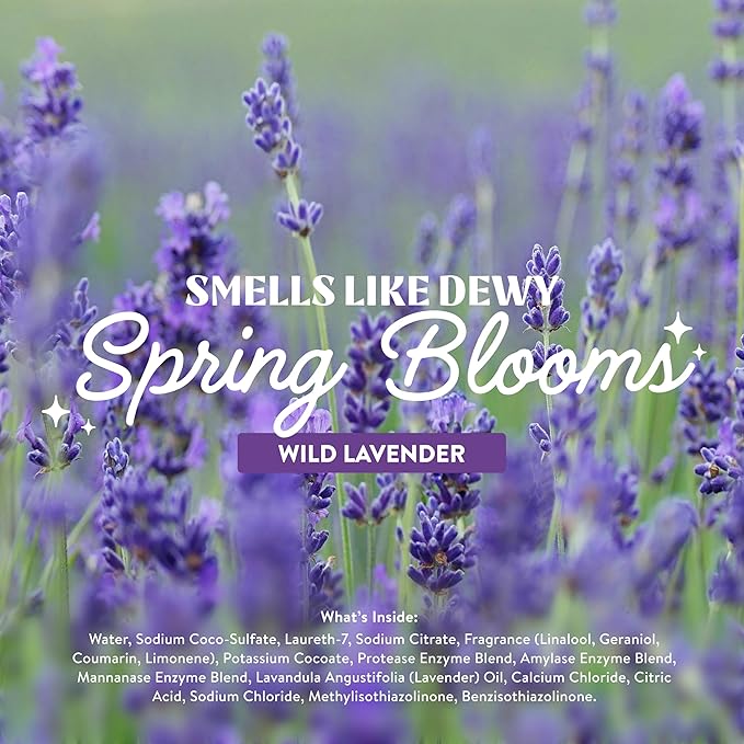 Ultra Concentrated Liquid Laundry Detergent Soap, 192 loads (96 oz), Long Lasting Scent, 90% Less Plastic, No Harsh Chemicals, Wild Lavender, Defeats Stains & Odors, HE/Standard Compatible