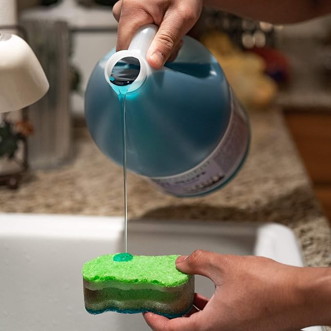 GreenFist Dish Soap Professional Detergent Liquid Pot & Pan Dish-Wash - Light or Heavy Use (Blue Unisoft 1 Gallon)