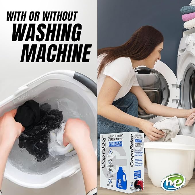 Captodor Premium Laundry Detergent, – Nordic Breeze Scent, Ultra-Concentrated Formula, Eliminates Tough Odors and Dirt, Phosphate-Free, Biodegradable (4.8L (1.268 Gal)