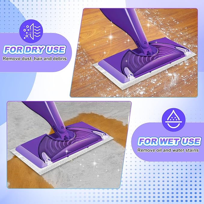 Mopping Replacements Pad Compatible with Swiffer Wet Jet Spray Mops, Disposable Multi Surfaces Mop Pads Refills Used for Floor Cleaning, Thickness and Absorbent, 25 Count