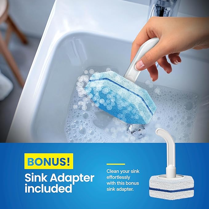 Disposable Prefilled Toilet Cleaning Scrubbers, 30 Count