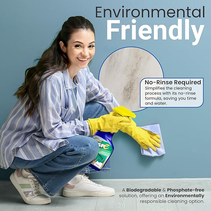 TSPE Cleaner Spray – 500ml Eco-Friendly No-Rinse Degreaser for Walls, Wood, Cabinets & Paint Prep – Phosphate-Free TSP Alternative – Biodegradable, Septic Safe, Non-Toxic Cleaning Solution