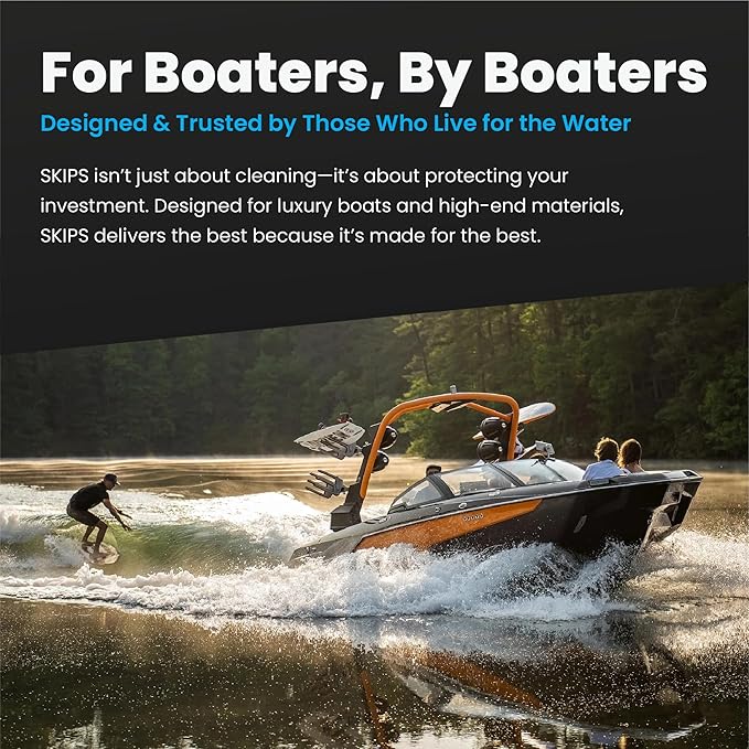 SKIPS Massive Microfiber Towel: Premium, Lint-Free Microfiber Cleaning Towel for Cars, Boats, and Large Surfaces - Absorbs 1 Gallon of Water, Ultra-Soft, Streak-Free, Safe for Paint