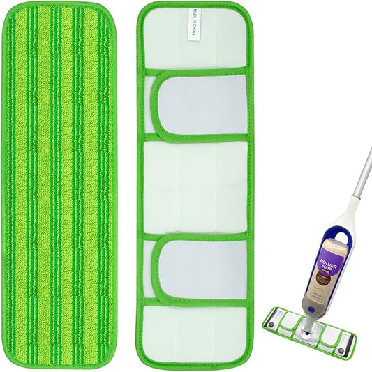 Upgraded Reusable Mop Pads Compatible with Swiffer PowerMop, Mop Refill Pads Replacement for Swiffer Power Mop Spray Mopping Pads for Multi-Surface Floor Cleaning, Quality Cationic Material & Washable