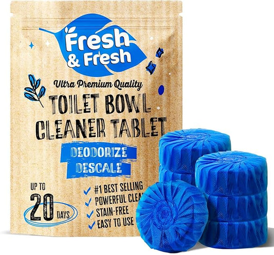 Disposable Tablets Type Toilet Bowl Cleaners(30 pack) Odor Eliminator, Fresh Scent, Multipurpose Residential and commercial Cleaners 2-3 week Lasting