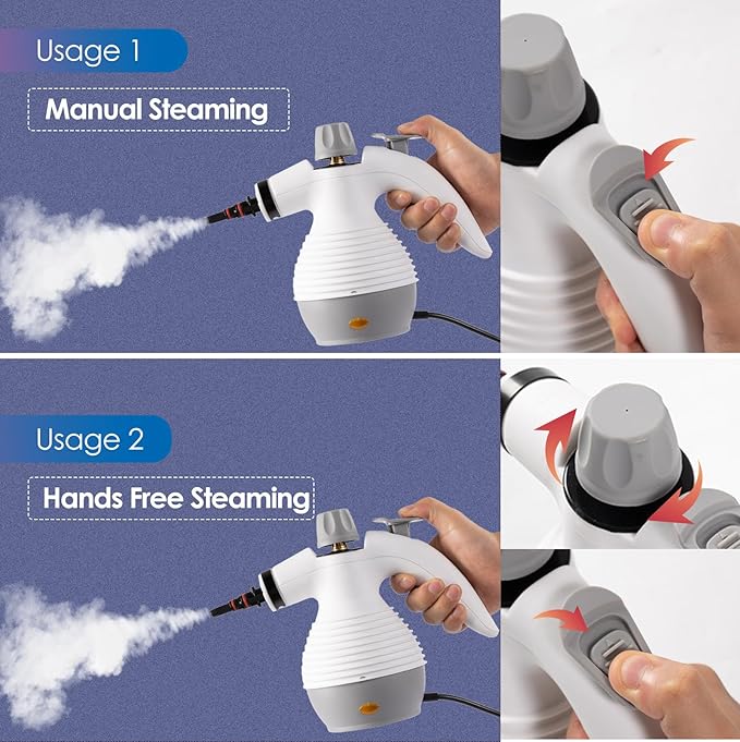 Steam Mop with Detachable Handheld Steamer, Steam Cleaner for Home, 350ml Tank, 230°F Powerful Steam Mop Cleaner for Tiles,Grout,Windows,Kitchen,Bath,Floor Cleaning