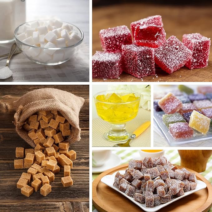 Sakolla 126 Cavities Square Candy Silicone Molds, Mini Silicone Molds for Chocolate, Hard Candy, Ice Cubes, Caramel