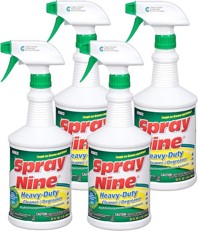 Spray Nine 26832 Heavy Duty Cleaner/Degreaser and Disinfectant, 32 oz. (4)