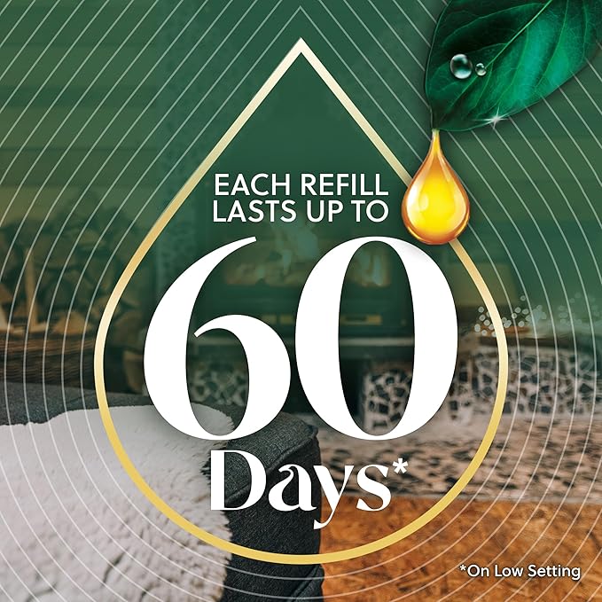 Air Wick Plug In Advanced Scented Oil,Winter Woods + Frosted Ivy,Air Fresheners for Home Long Lasting,Home Room Fresheners,Air Freshener Plug In, House Essentials for Small Spaces + Large Spaces,5 ct