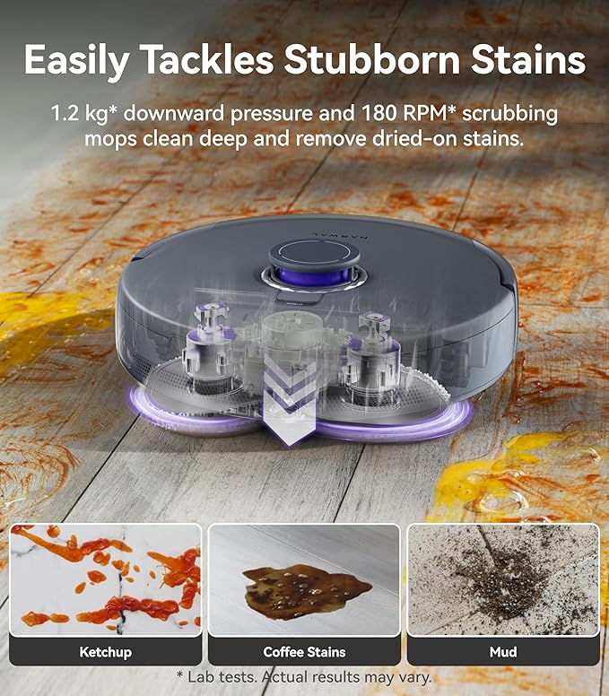 NARWAL Freo Z Ultra Robot Vacuum and Mop Combo, Dual RGB Cameras and Chips, AI Avoidance, 12000Pa Suction, Real-Time Decisions, Adaptive Hot-Water Self Wash & Self Emptying, Pet Hair, Quiet, Grey