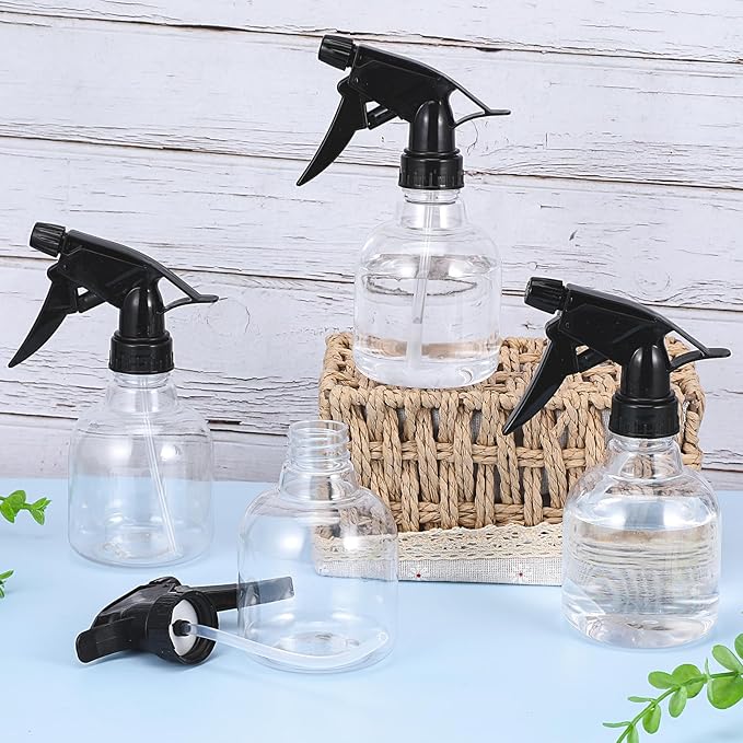 20 Pcs Empty Plastic Spray Bottle, 8 OZ Spray Bottles with Adjustable Head Sprayer from Fine to Stream - Refillable Sprayer for Water, Kitchen, Bath, Beauty, Hair and Cleaning