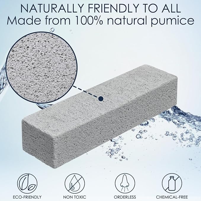36 Pack Pumice Stone Toilet Bowl Cleaner with Handle Pumice Stone for Cleaning Toilets, Stove, Bathtubs, Grills, Swimming Pools, Sinks Pumice Stone Stick Powerfully Cleans Hard Water Rings