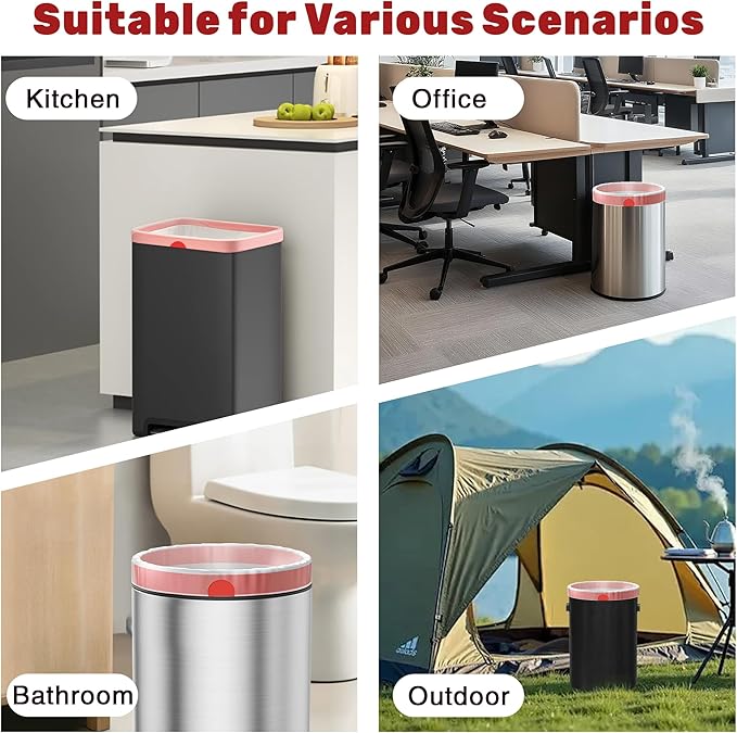 FIXSMITH 13 Gallon Trash Bags Drawstring, 20 Count Garbage Bags 13 Gallon Tall Kitchen,Heavy Duty Trash Bags for Bathroom, Outdoor, Waste Basket and Car, Unscented White Bathroom Garbage bag