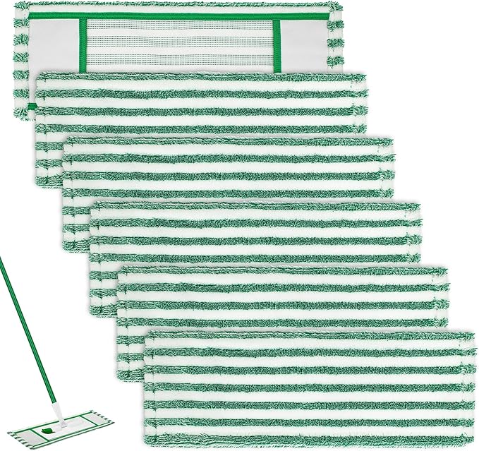 Mop Pads Refills Compatible with Libman Wet & Dry Microfiber Mop,6 Pack Microfiber Mop Refills for Multi Surface Hardwood Floors,Reusable Washable Microfiber Dust Mop Pads for Wet/Dry Floor Cleaning