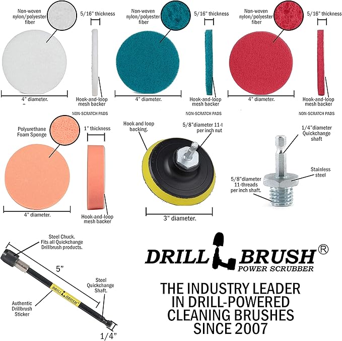 Kitchen Cleaning Supplies - Oven Scrubber Kit - Cast Iron Cleaner Brushes - Tabletop Scrubbers - Kitchen Accessories - Stove Top Cleaner - Fridge Scrub Brush - Stainless Steel Appliance Cleaning Kit