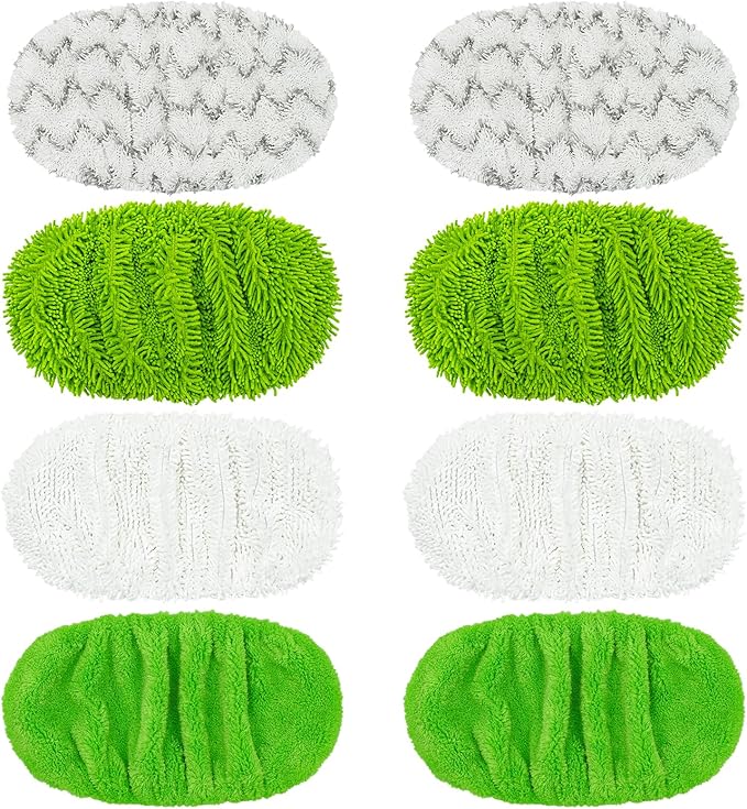8 Pack Microfiber Mop Pads for Swiffer XL Mops Reusable Wet and Dry Mopping Cloths Compatible with Swiffer Sweeper XL,Washable XL Mop Refill Replacement for All Hardwood Dry & Wet Cleaning
