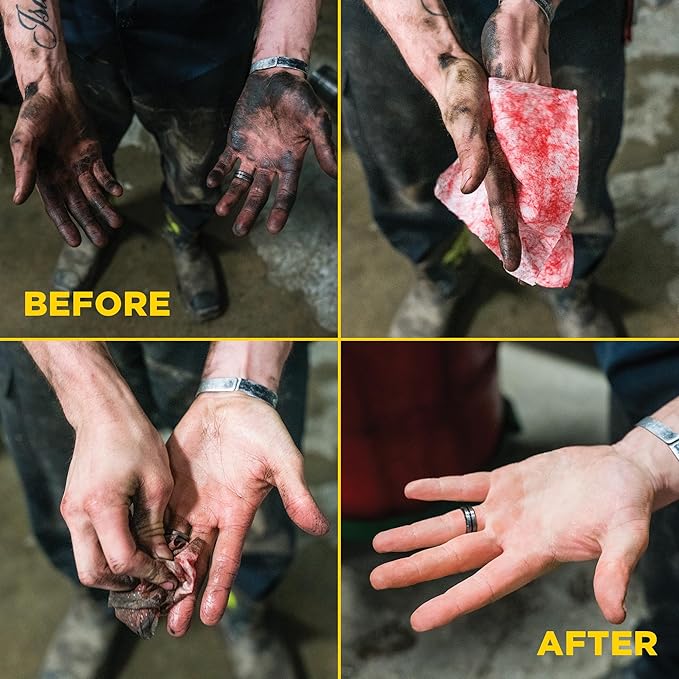 Zep Cherry Bomb Hand Cleaner Towels - 130 Towels Per Bucket (Case Of 4) 346601 Removes Stubborn Industrial Soils Such As Grease, Tar, Ink, Paints and More