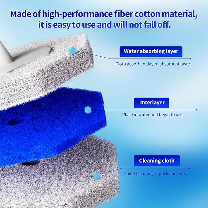 60PCS Toilet Wand Refills Compatible with Clorox Toilet Wand. Disposable Toilet Brush Refills. Bathroom Cleaning. Disposable Toilet Bowl Cleaners.