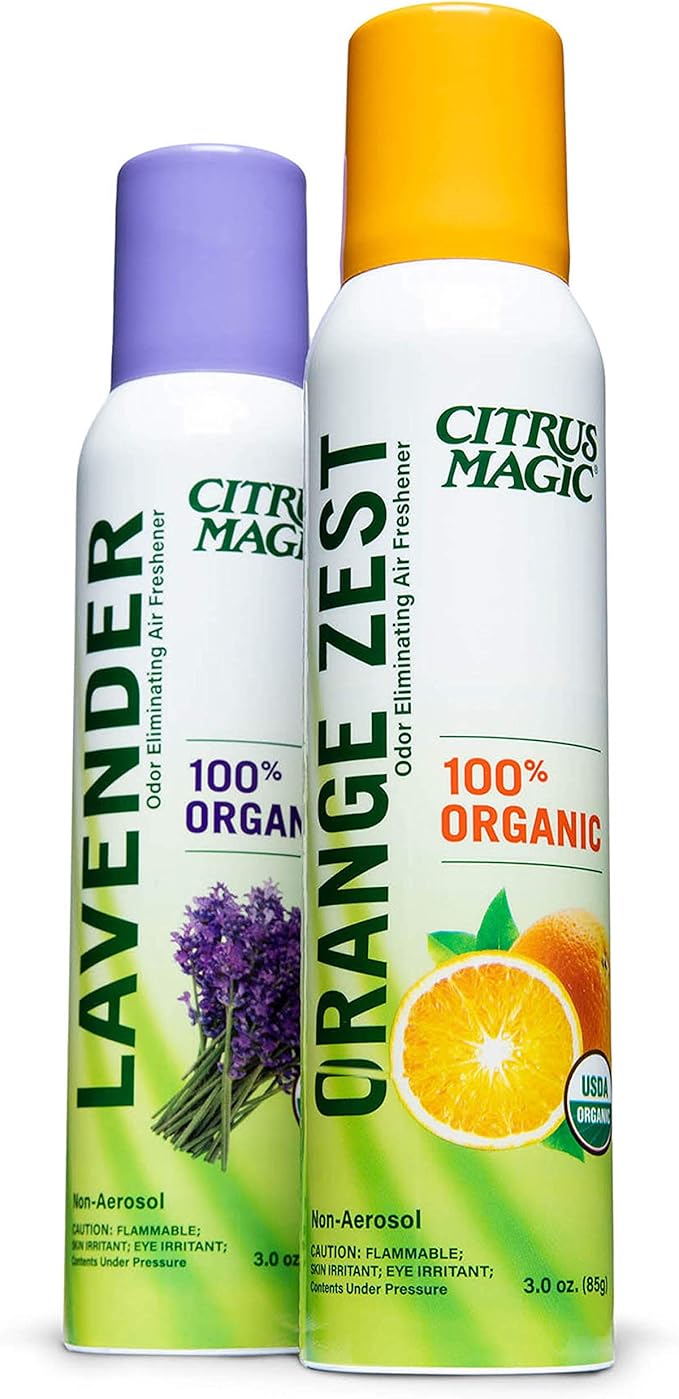 Citrus Magic Organic Natural Odor Eliminating Air Freshener Spray, Lavender Eucalyptus, 3-Ounce, Pack of 3